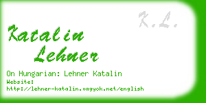 katalin lehner business card